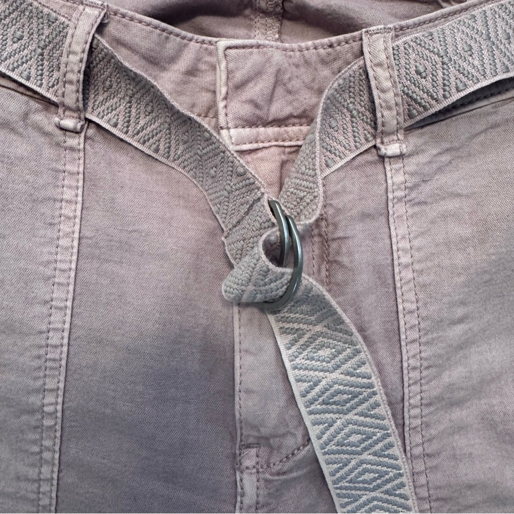 Anthropologie Pink Belted Wanderer Twill Ankle Pants Straight Leg Womens Sz. 26 - Picture 7 of 8